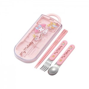 Hello Kitty My Melody Utensil Set Trio Růžové | CZ_HK49213