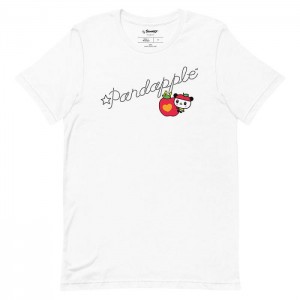 Hello Kitty Pandapple Dotted Signature Tee Bílé | CZ_HK25218