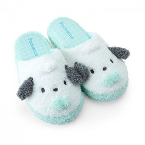 Hello Kitty Pochacco Cozy Sherpa Adult Slippers Blankyt | CZ_HK81485