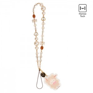 Hello Kitty Pochacco Latte Bear Beaded Charm Mobile Phone Wrist Strap Krém | CZ_HK91059