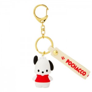 Hello Kitty Pochacco Signature Keychain Bílé Červené | CZ_HK95466
