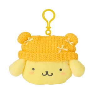 Hello Kitty Pompompurin Cozy Cap Mascot Clip Pouch Žluté | CZ_HK90377