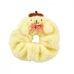 Hello Kitty Pompompurin Cozy Plush Scrunchie (Gingham Bow) Žluté | CZ_HK54258
