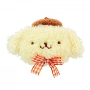 Hello Kitty Pompompurin Plush Hair Clip (Gingham Bow) Žluté | CZ_HK82640