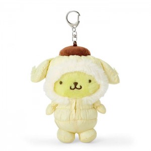 Hello Kitty Pompompurin Plush Mascot Keychain (Winter Snowsuit Series) Žluté | CZ_HK74137